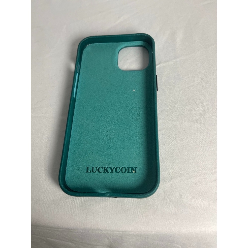 LUCKYCOIN Green Leather Texture Phone Case for iPhone 11 Pro New - Picture 3 of 3